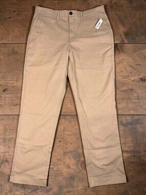 NWT Amazon Essentials Men's Straight Fit Chino Khaki Pants Tan 33x30